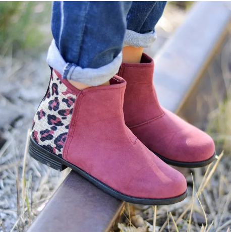 childrens leopard print boots