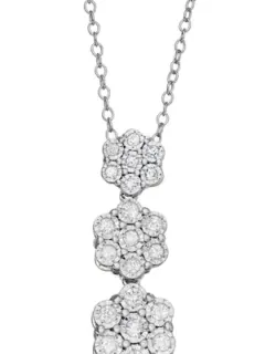 sterling silver diamond pendant