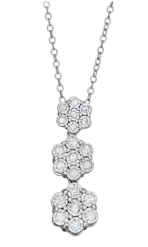 sterling silver diamond pendant