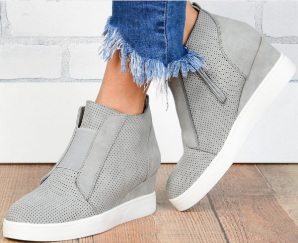 chic sneaker wedges