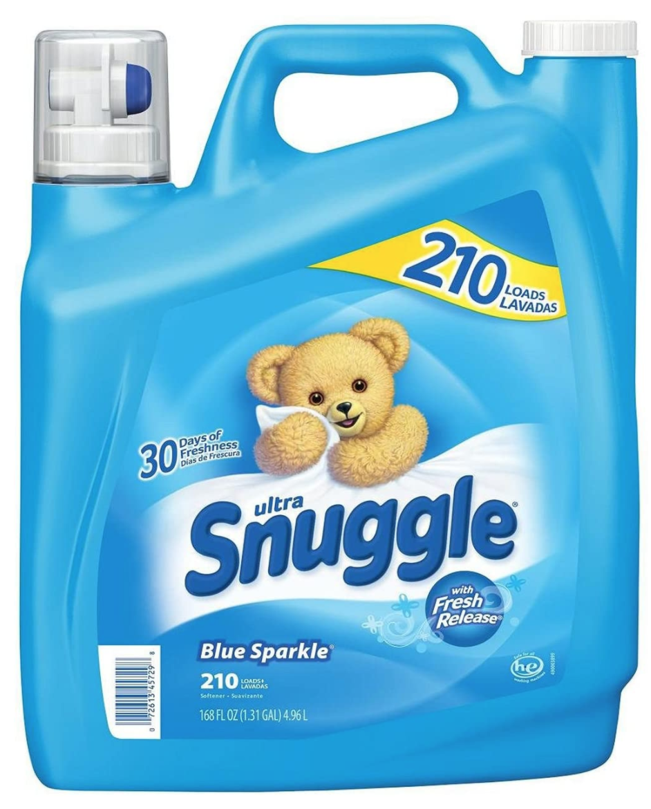 Snuggle Blue sparkle fabric softener