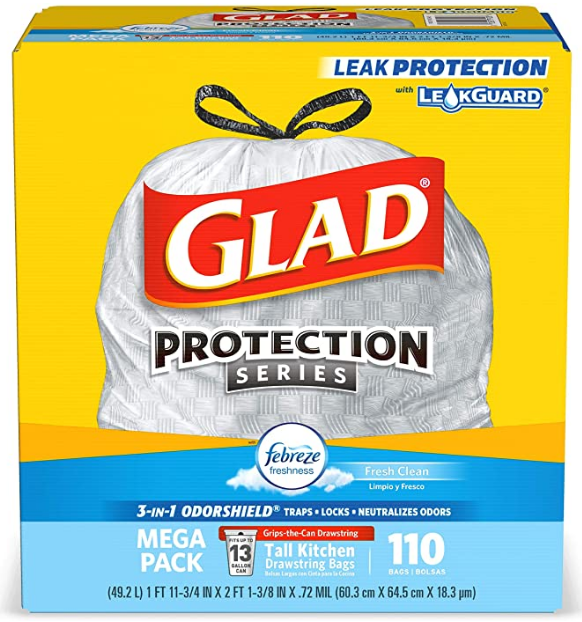 glad kitchen trash bags