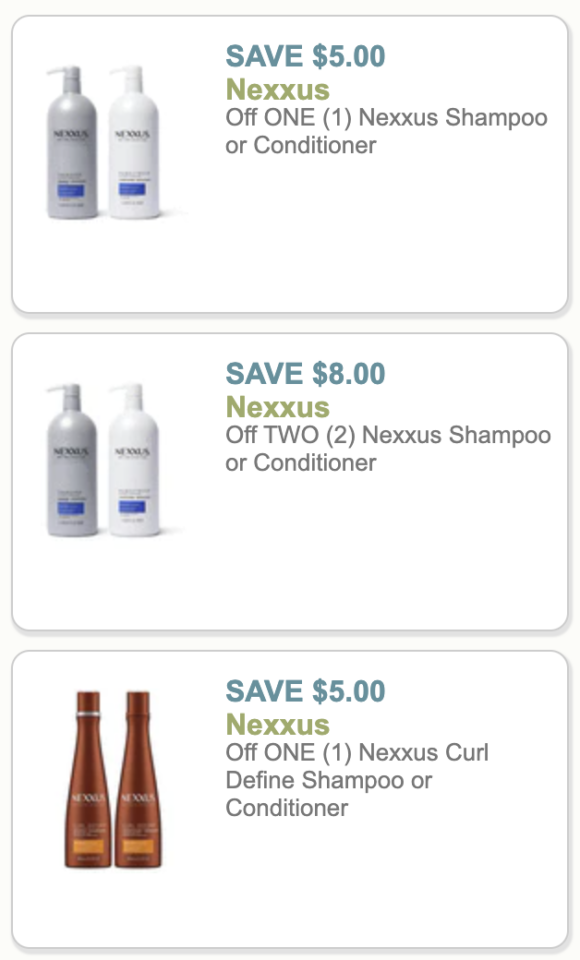 New Nexxus Coupons Make sure to check them out & print them!