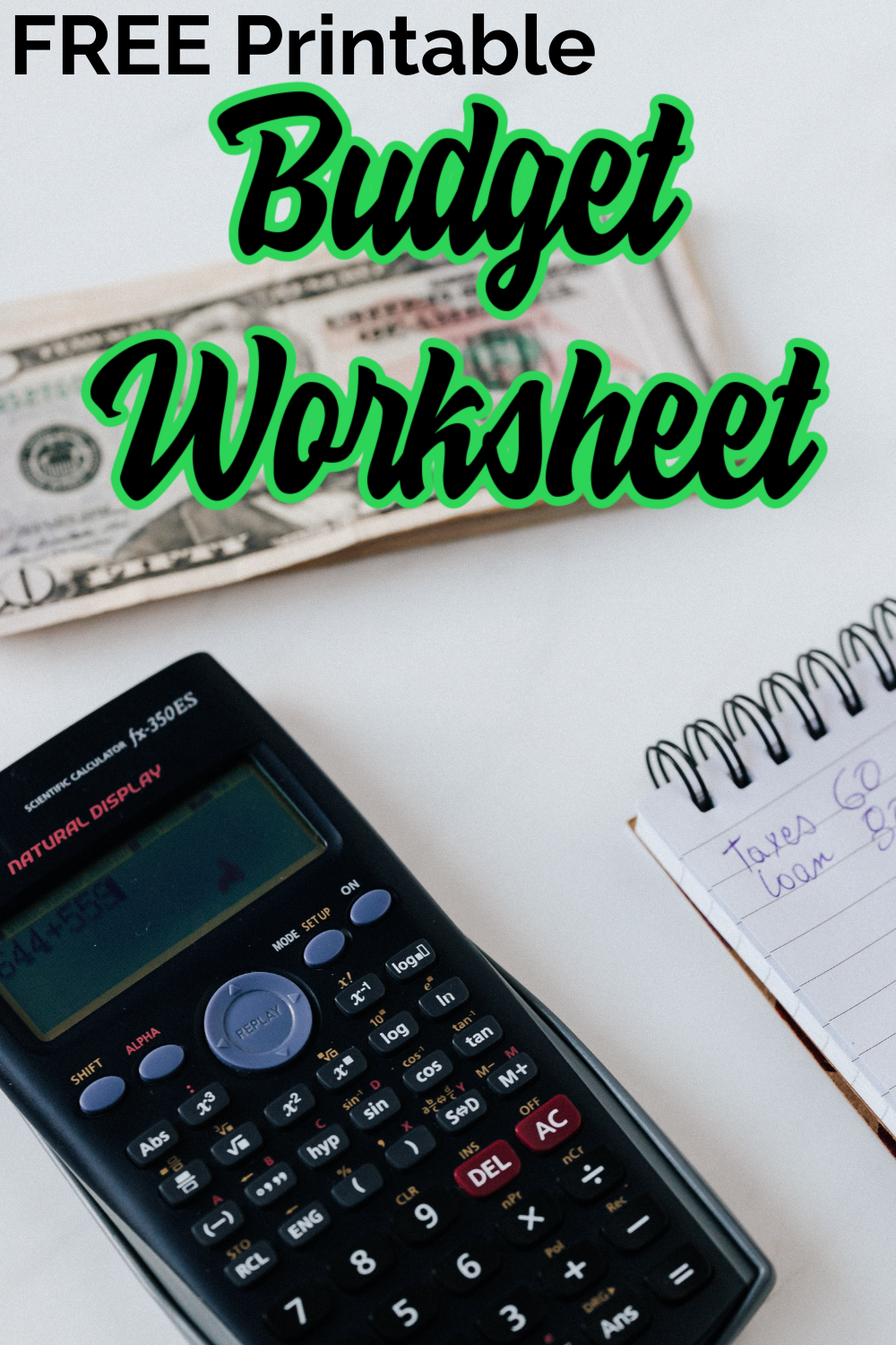 budget worksheet template printable
