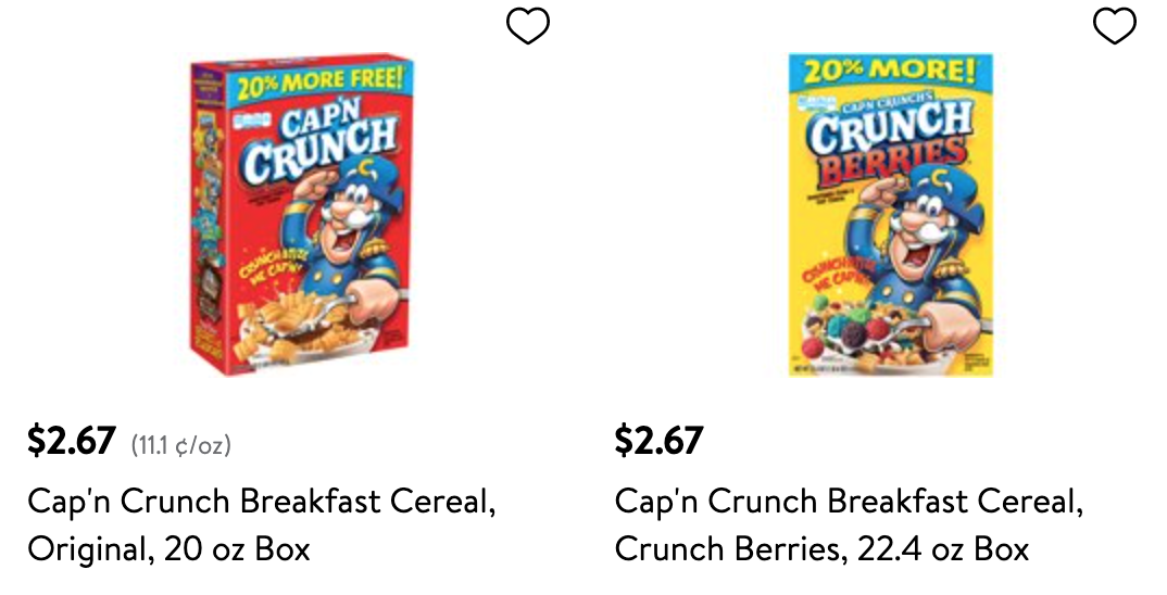 Walmart quaker cereal coupon deals