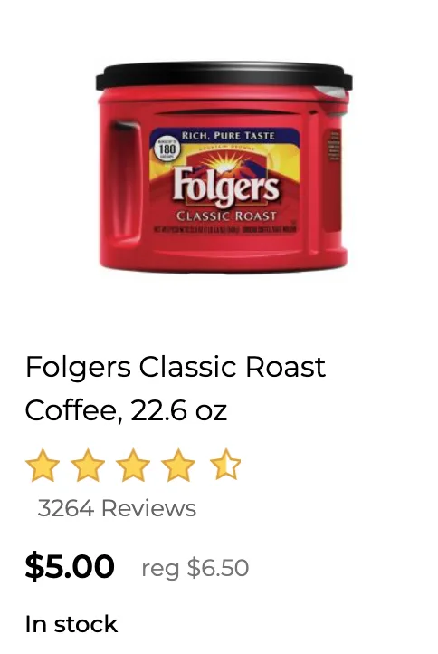 Dollar General Folgers coupon deal