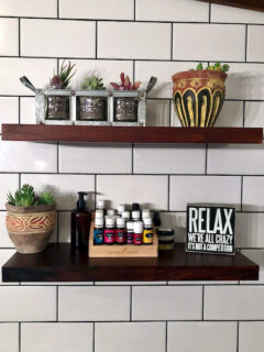 kitchen floating shelves