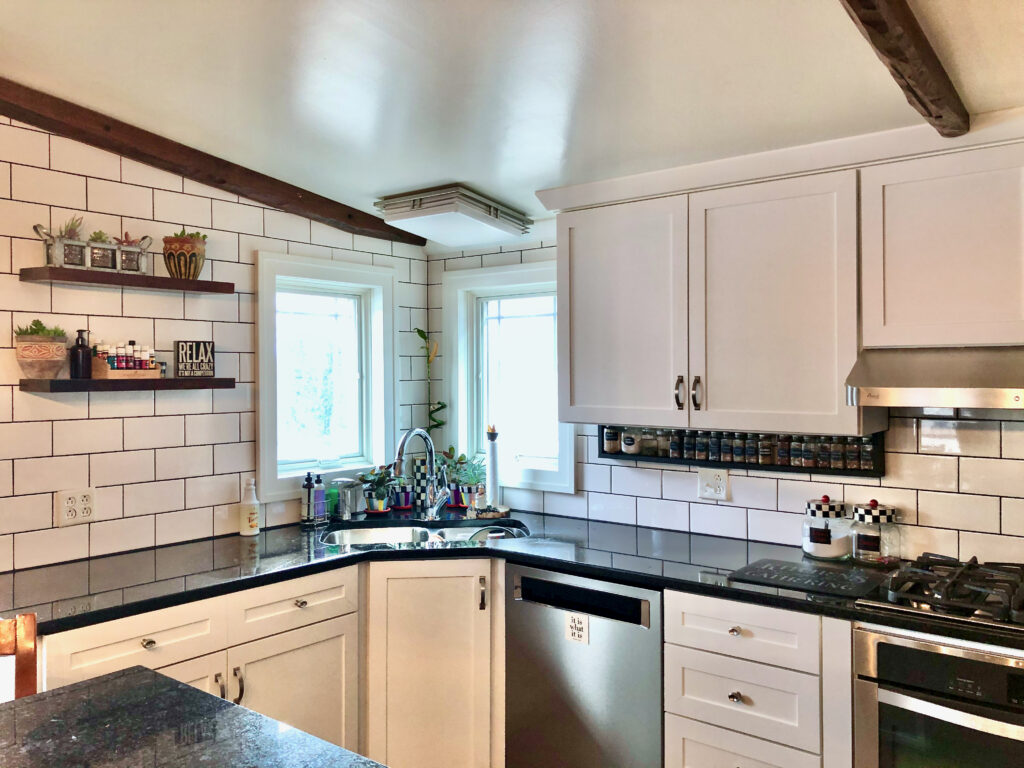 kitchen floating shelves decor