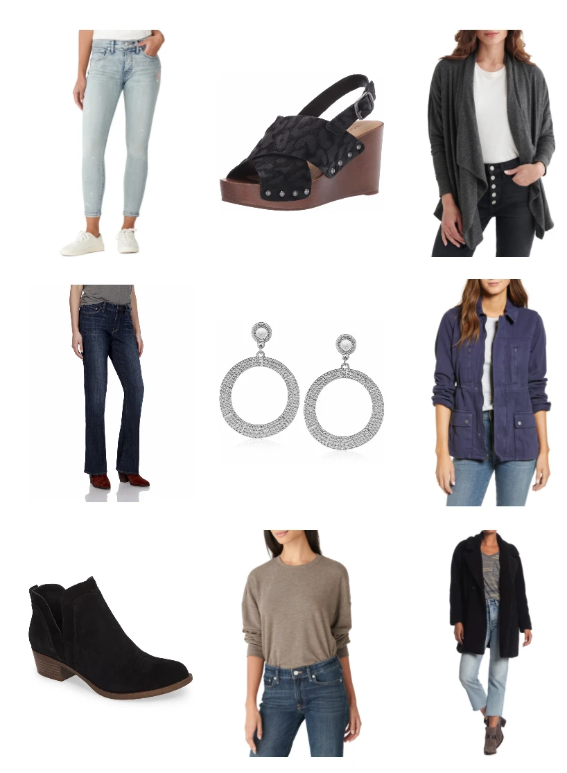 Lucky Brand Jeans, Boots and clothing