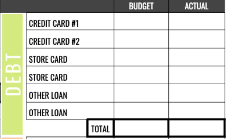 debt section