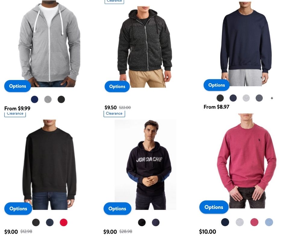 Walmart Mens Sweatshirts under $10