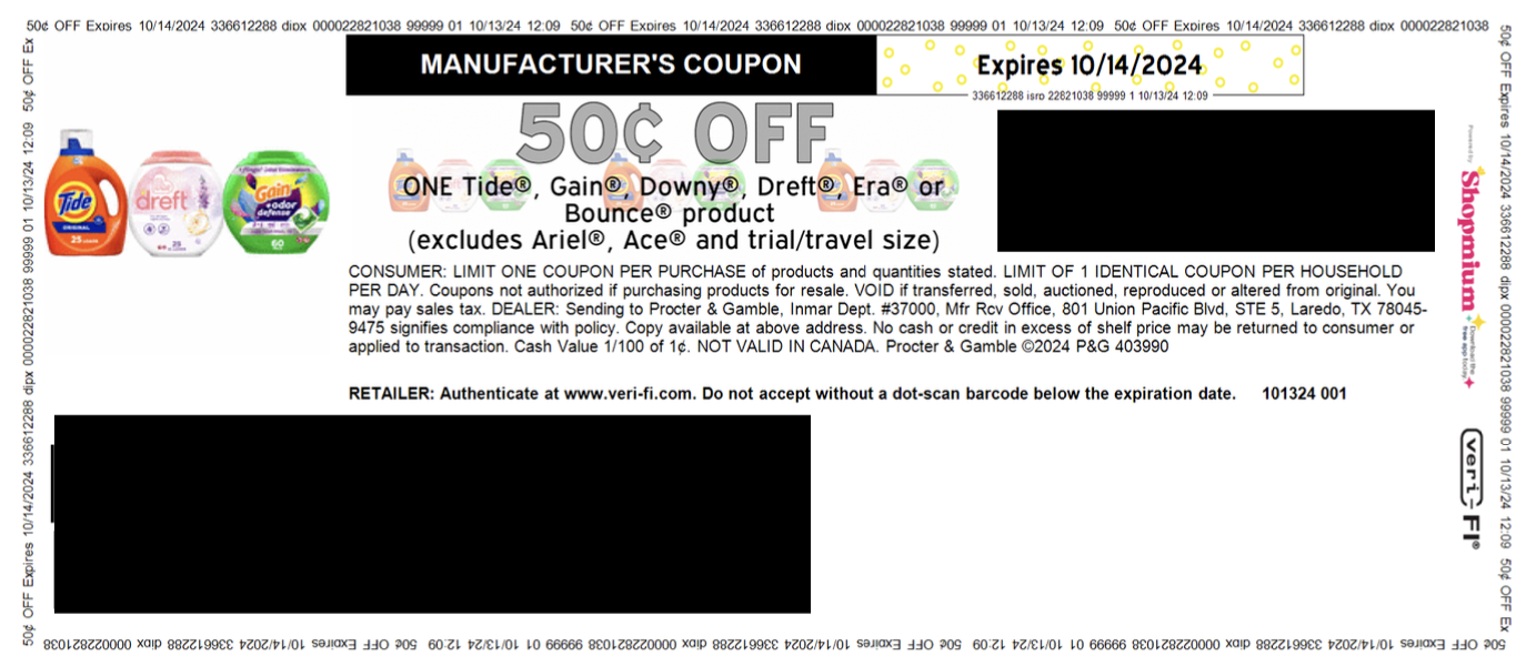 Tide $.50:1 coupon