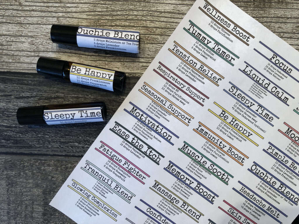 how to make essential oil rollers-printable essential oil roller bottle labels