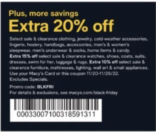 Macys Black Friday Coupon