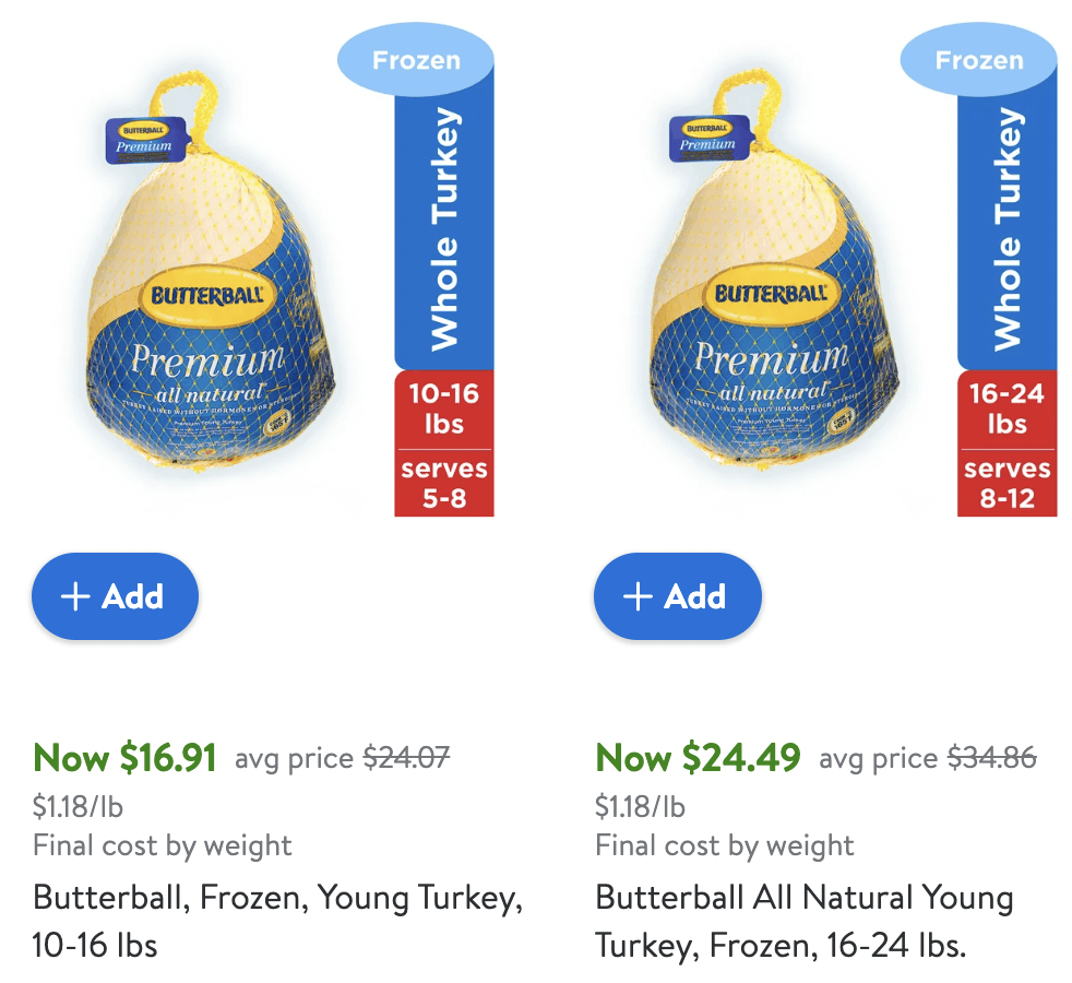 Walmart Butterball 10_31_22