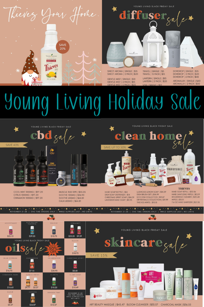 Young Living Essential Oils Cyber Monday Deals 20 off Thieves, 40
