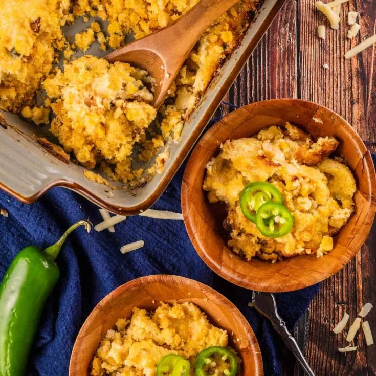 Image for Savory Cheddar Jalapeno Cornbread Pudding