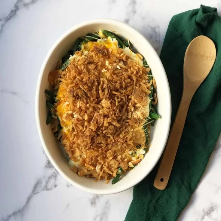 Image for Easy Sour Cream Green Bean Casserole {with fresh green beans}