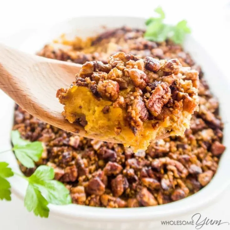 Image for Healthy Low Carb Keto Sweet Potato Casserole Recipe