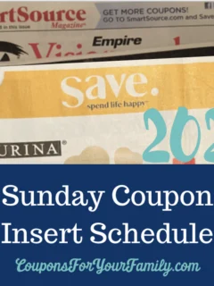 Sunday Coupon Insert Schedule 2023