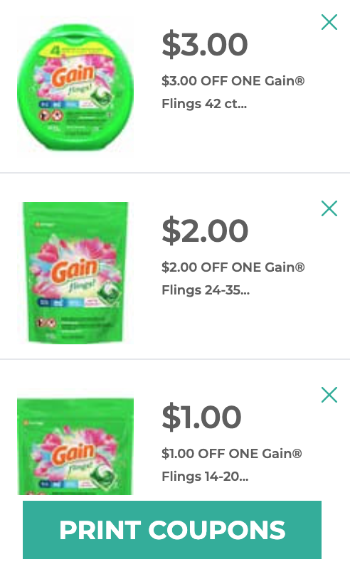 Printable Gain Coupons