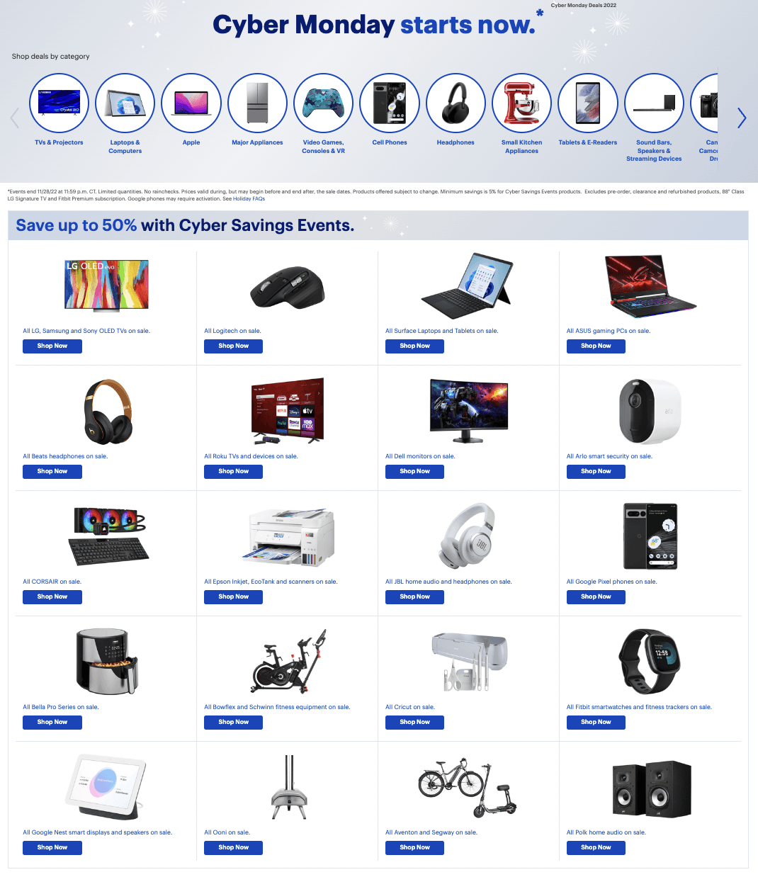 Best Buy Cyber Monday 2022 pg 1
