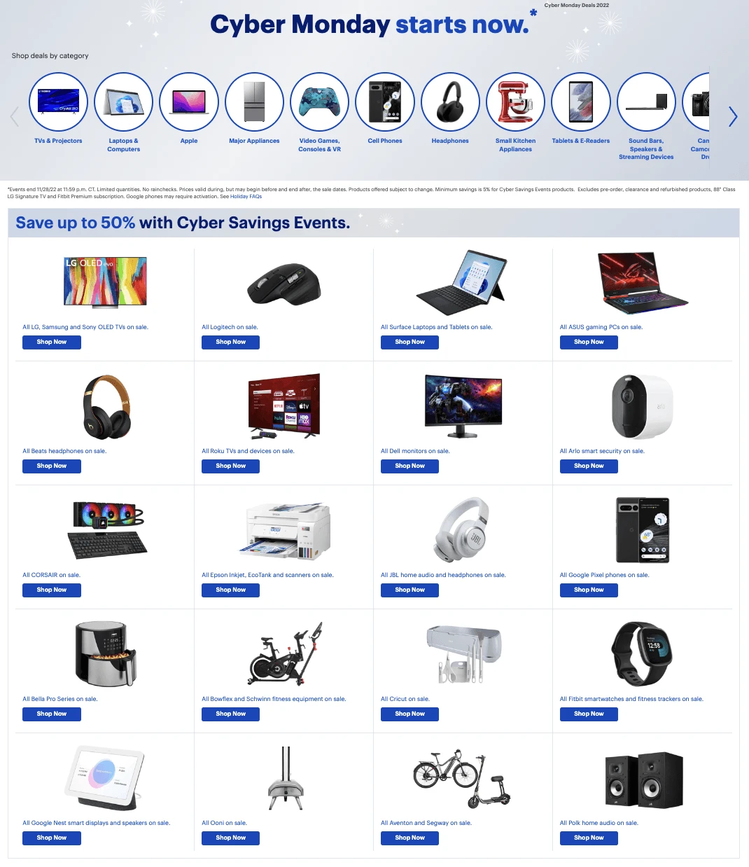 Best Buy Cyber Monday 2022 pg 1