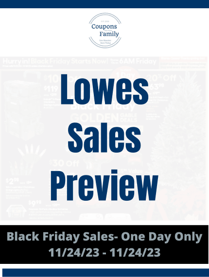 Lowes Weekly Ad Preview 11_24_23