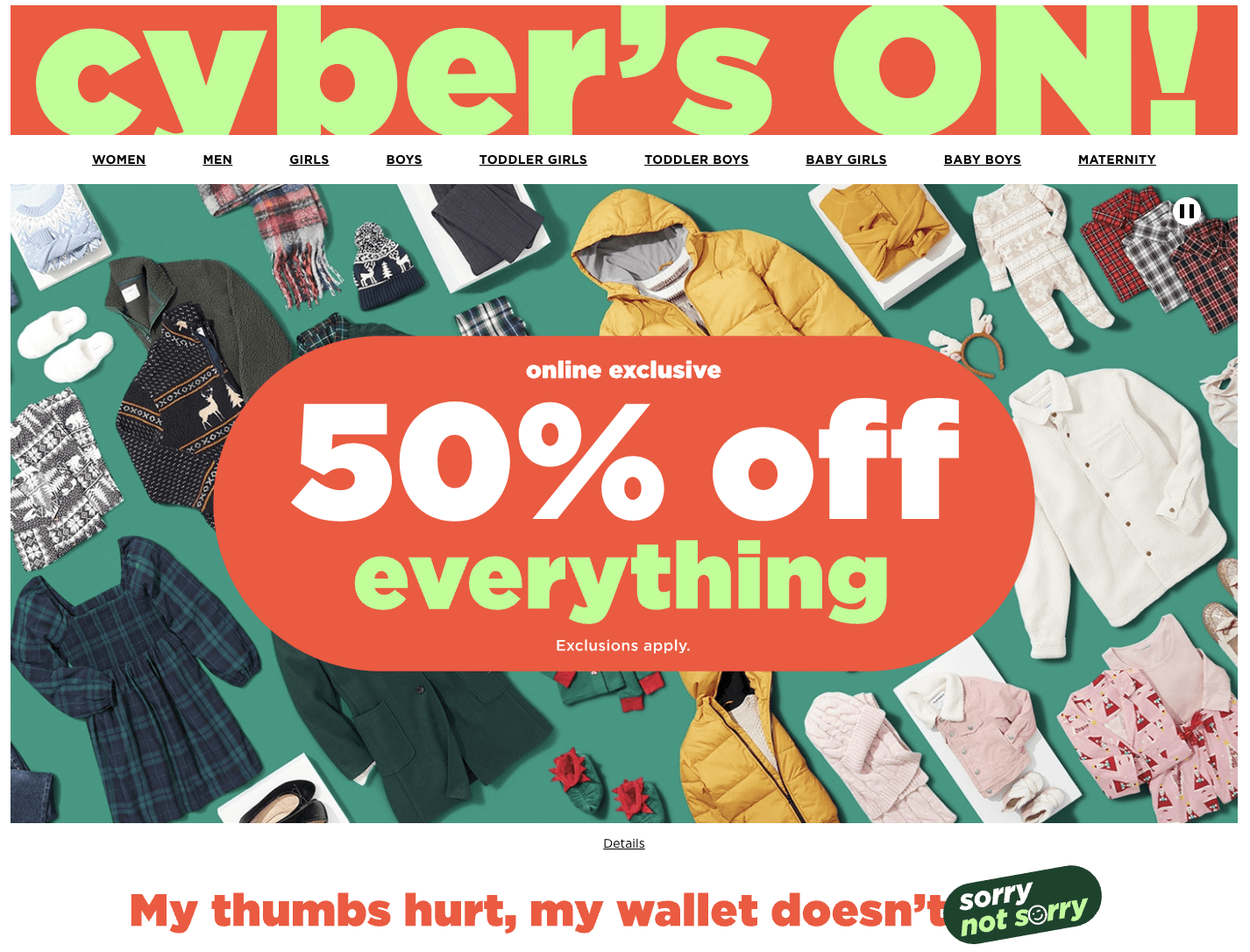 Old Navy Cyber Monday 2022 pg 1