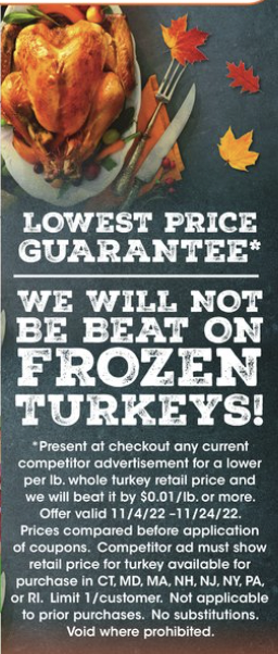 Price Rite Turkey Price 2022