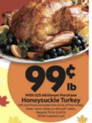 Save A Lot Turkey Price 11922