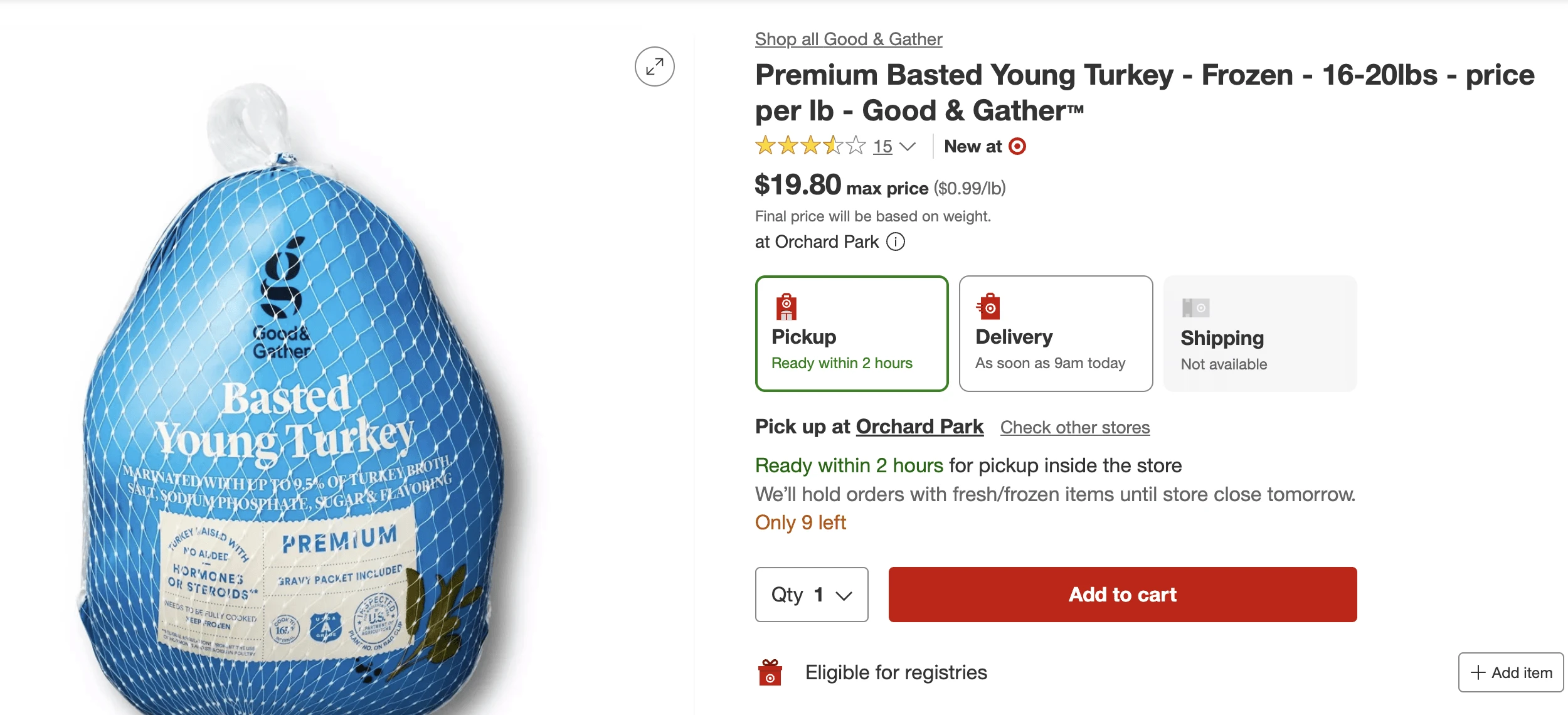 Target Turkey Prices 2023