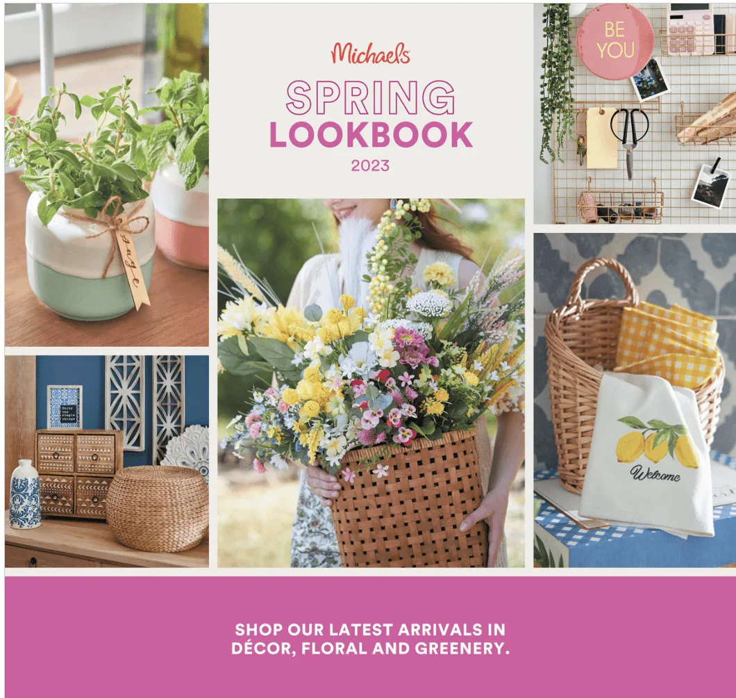 Michaels Spring Lookbook Ad 2_26_23 pg 1