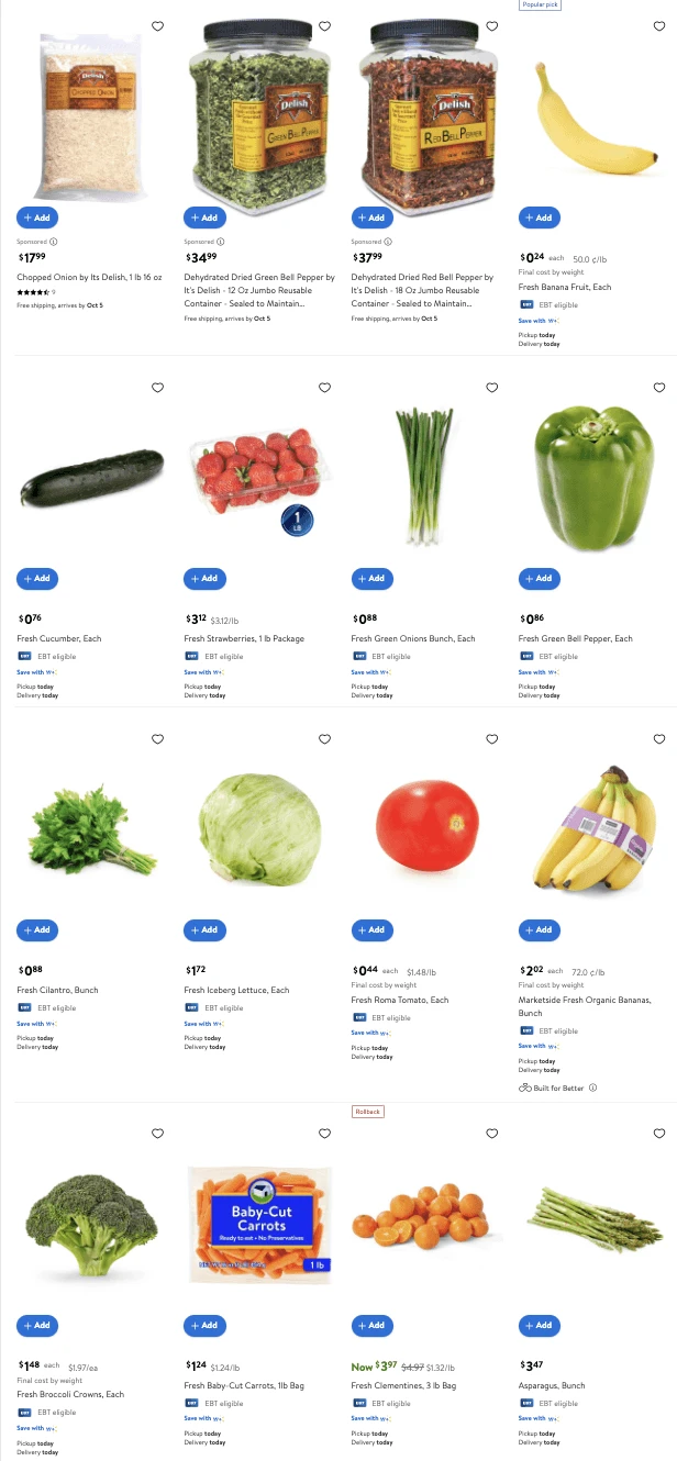 Walmart Produce Ad 9_30_23 pg 1