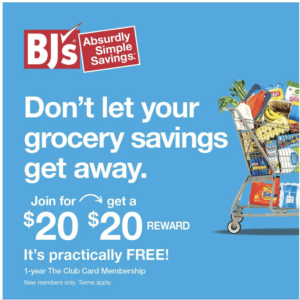 Discount Bjs Membership Deal only $20 for 12 months plus get $20 in ...
