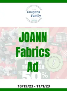 Joann fabrics Weekly Ad 10_19_23