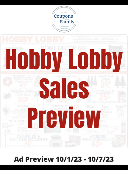 Hobby Lobby Ad This week 10_1_23