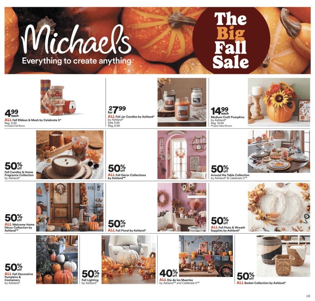 Michaels Weekly Ad 9_10_23 pg 1
