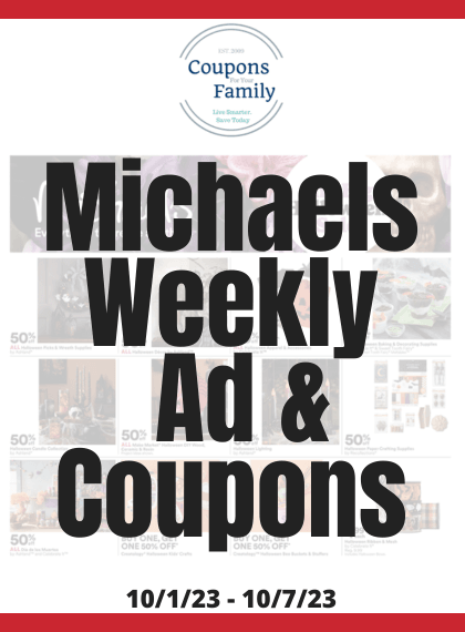 Michaels Weekly Ad & Coupon codes 10_1_23