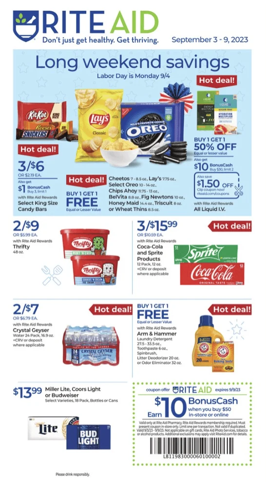 Rite Aid Ad 9_3_23 pg 1