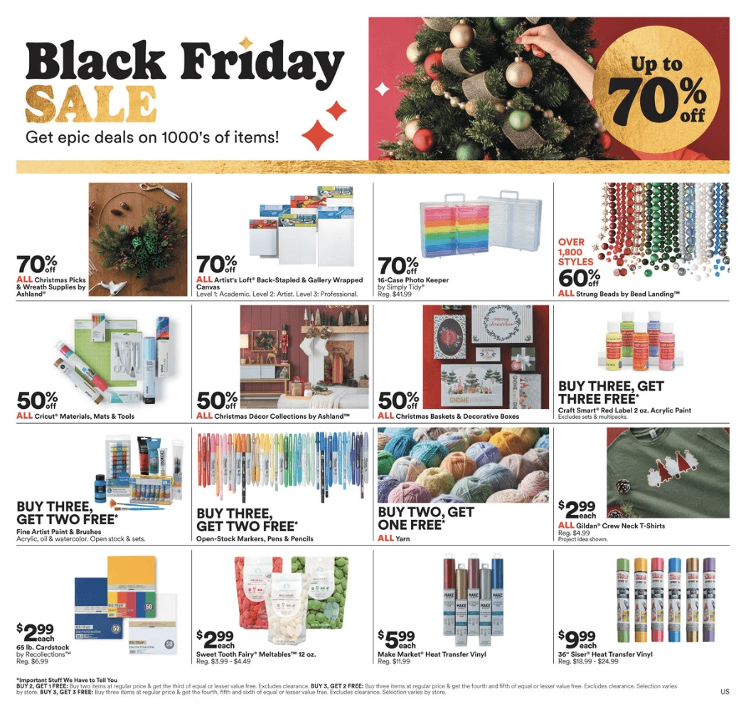 Michaels Black Friday Ad 11_19_23 pg 1