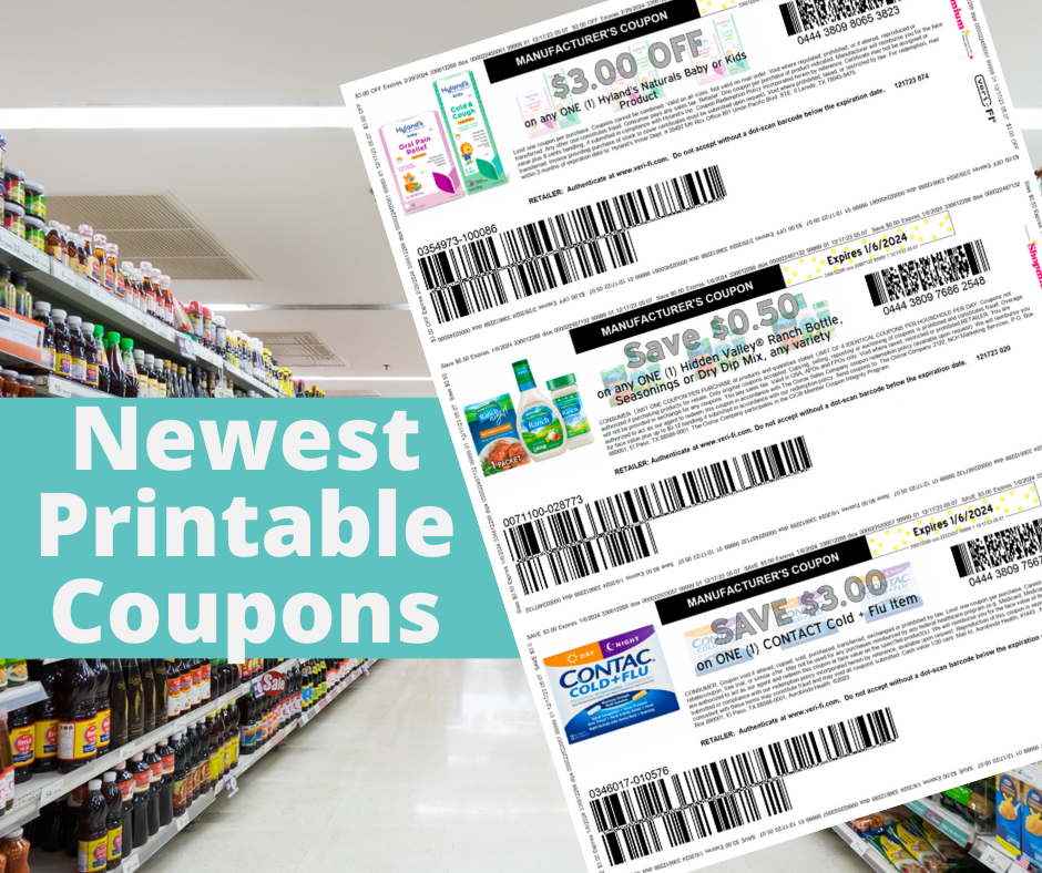 New Printable Coupons: Hidden Valley Ranch, Contact Cold, Hyland Kids ...