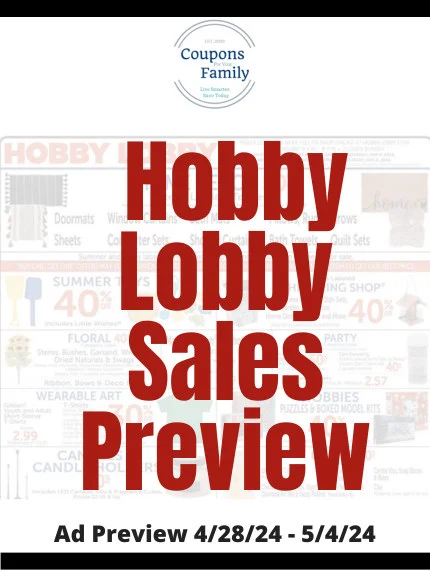 Hobby Lobby Ad This week 4:28:24
