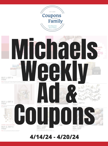 Michaels Weekly Ad & Coupon codes 4_14_24