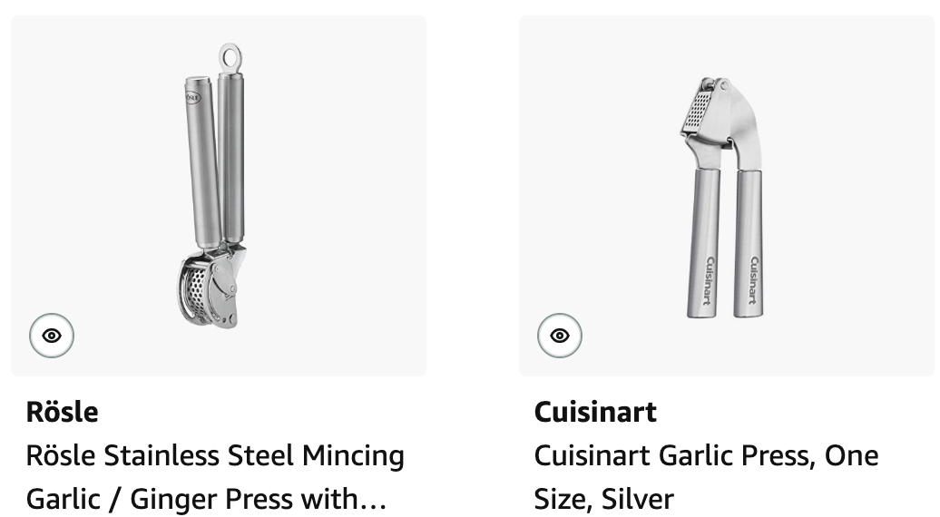 Stainless Steel Garlic Presses