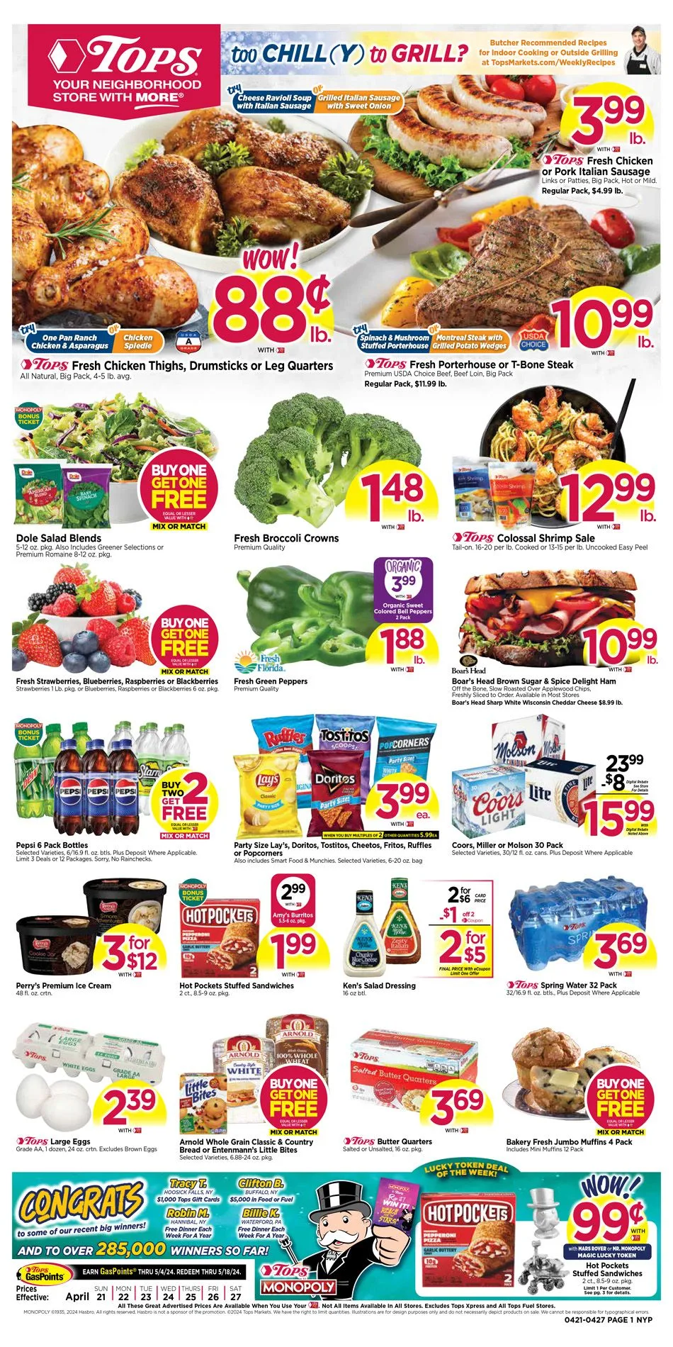 Tops Weekly Ad 4_21_24 pg 1