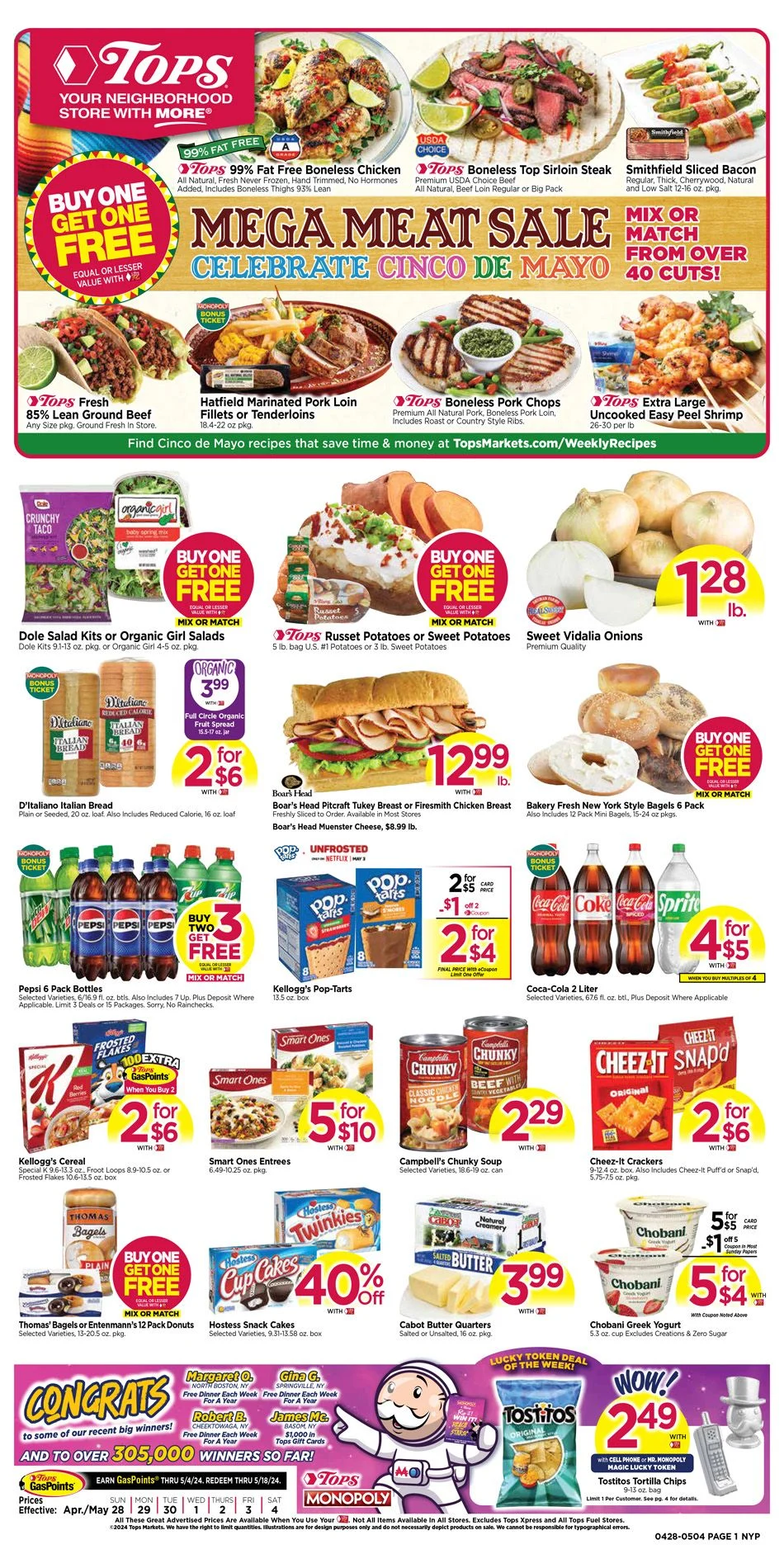 Tops Weekly Ad 4_28_24 pg 1