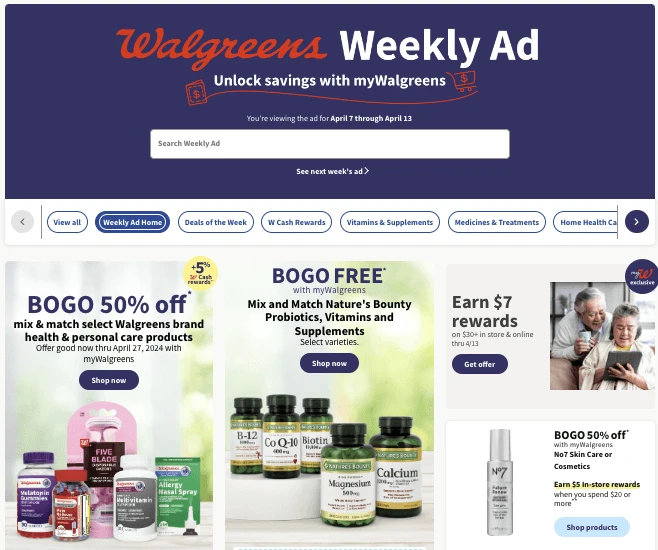 Walgreens Weekly Ad 4_7_24 pg 1