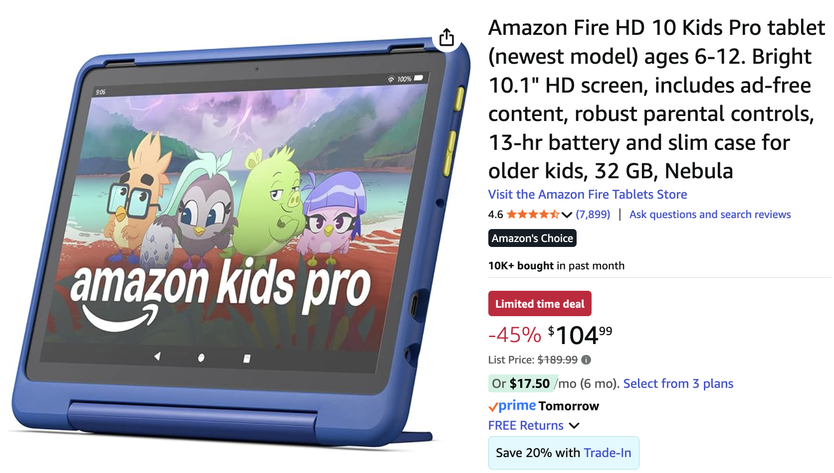 Amazon Fire HD 10 Kids Pro