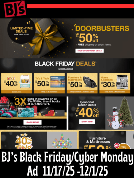 BJs Black Friday Cyber Monday ad 2025 (1)